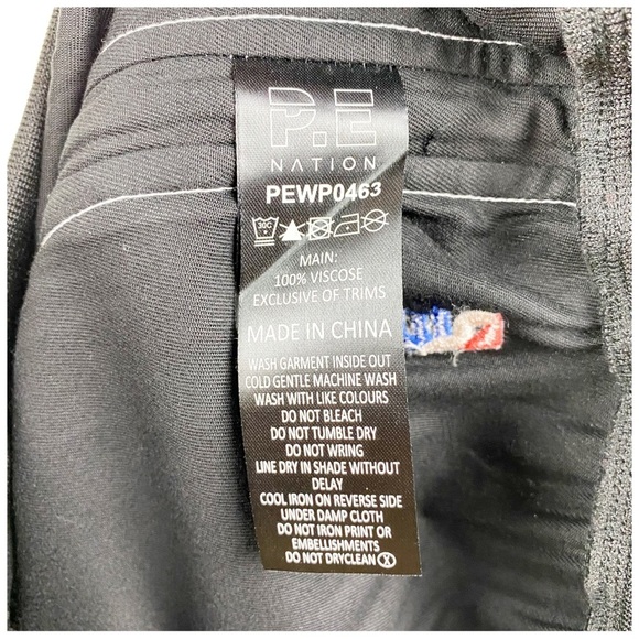 PE Nation Black Tuxedo Zip Side Track Pants - Small - Picture 8 of 8